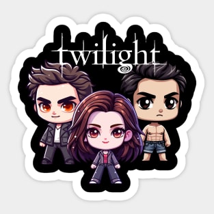 Twilight Whimsy: A Chibi Love Story Sticker